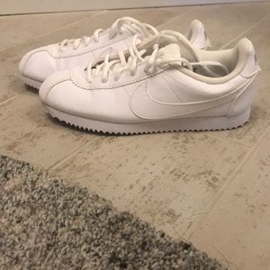 Nike Cortez white tennis shoes!
